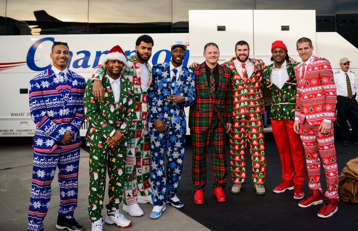 the bay christmas suit